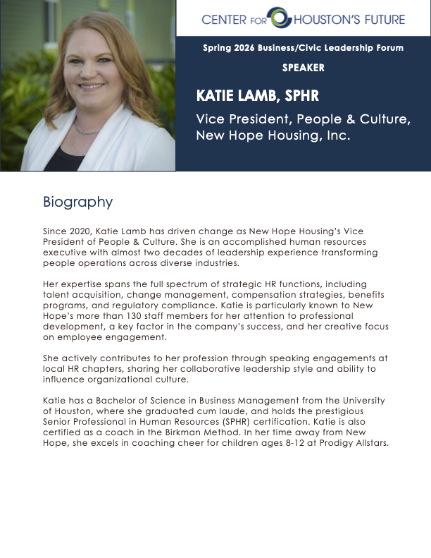 KATIE LAMB, SPHR Vice President, People & Culture, New Hope Housing, Inc.