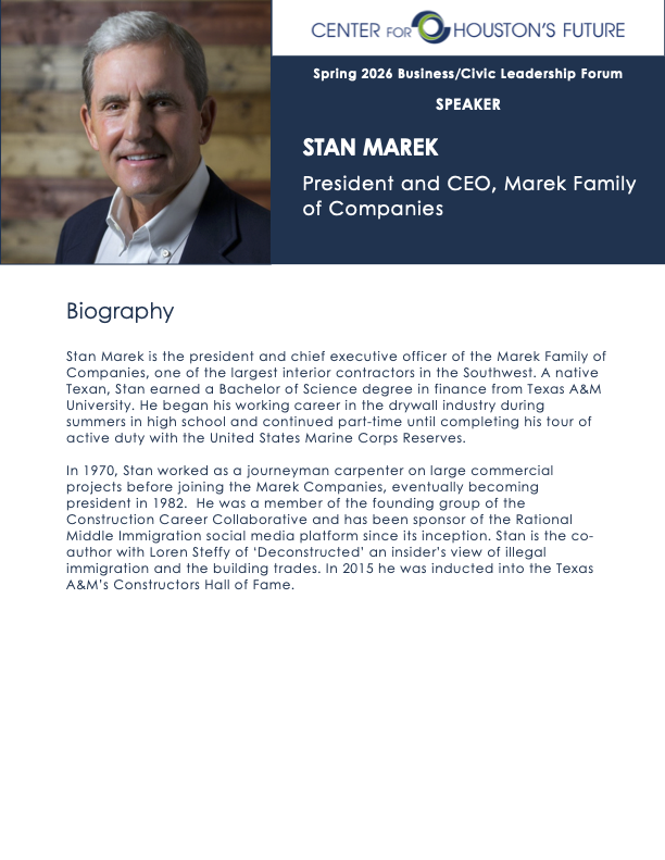 STAN MAREK President and CEO, Marek Family of Companies